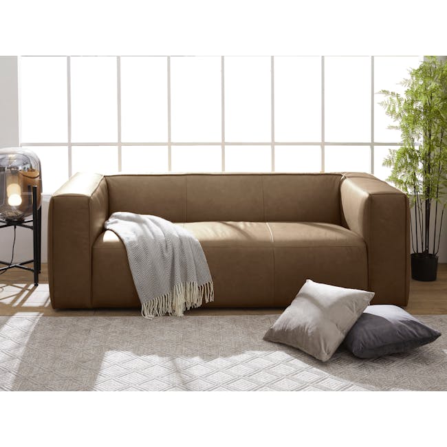 Antonio 3 Seater Sofa - Mocha Brown (Premium Aniline Leather Antonio 3 Seater Sofa - Mocha Brown (Premium Aniline Leather