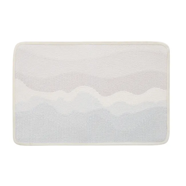 Tropical Floor Mat - Coastline - 4 - Netted fabric, soft texture, gentle waves, soothing design, comfortable look