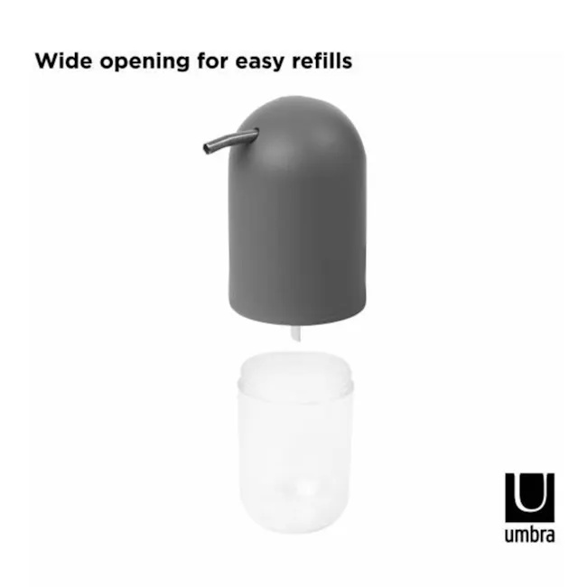 Touch Soap Pump - White - 5 - Easy-to-use refillable container, Compact design for convenience, Wide opening for efficient