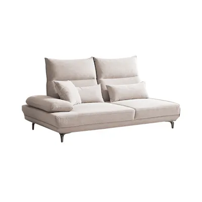 Cornell 3 Seater Adjustable Chaise Sofa - Cream (Pet Friendly)