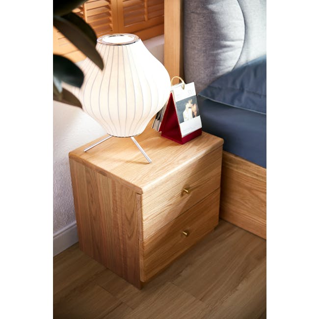 Cara Twin Drawer Bedside Table - 2