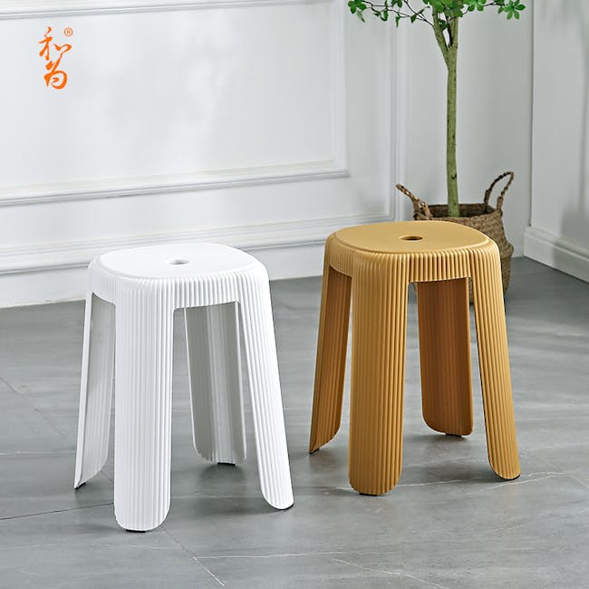 Rye Stackable Stool - White - 1