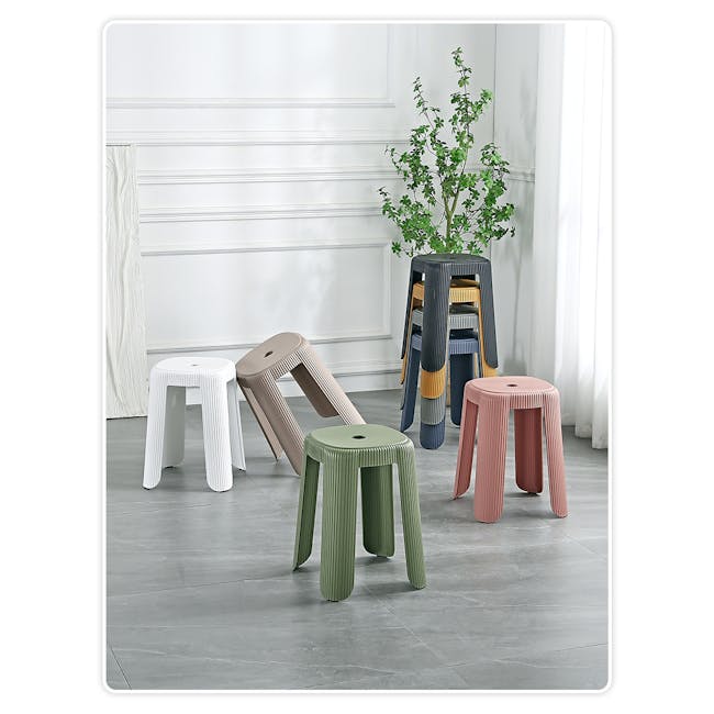Rye Stackable Stool - White - 7