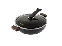HAPPYCALL Crocodile IH Graphene Chef Wok With Glass Lid - 32cm