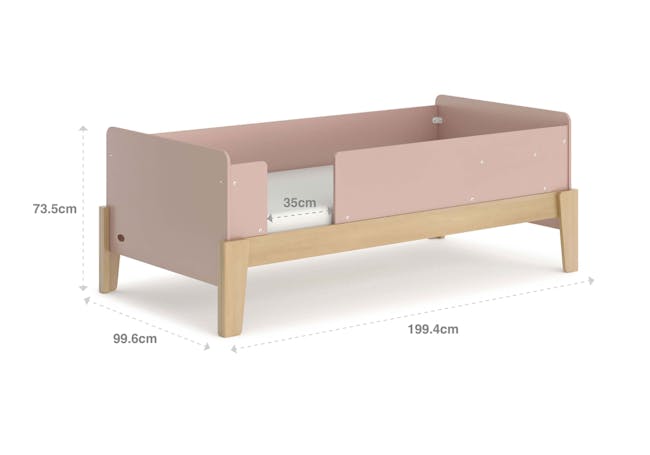 Natty Guarded Single Bed - Cherry & Almond - 5