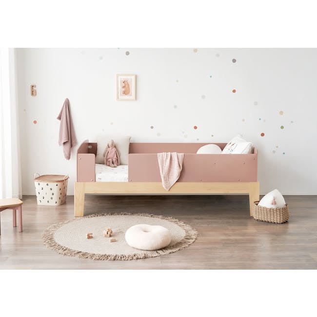 Natty Guarded Single Bed - Cherry & Almond - 1