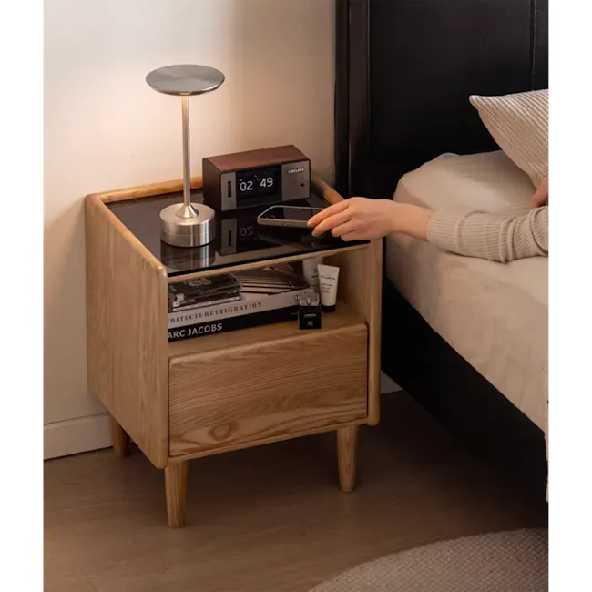 Taelor Bedside Table 0.3m - Oak - 4