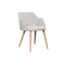 Lydia Dining Armchair - Oak, Pale Grey (Fabric)