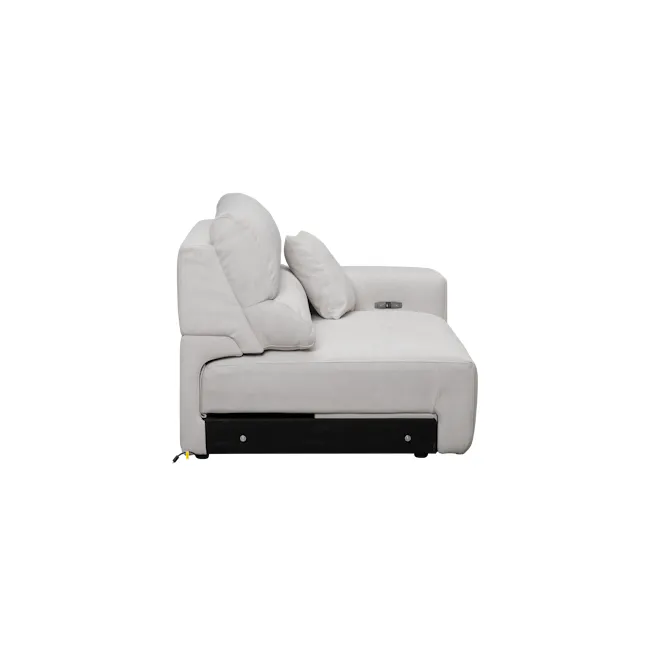 Forte Right Arm Power Sliding Extension Sofa Unit - Misty Grey (Scratch Resistant) - 24