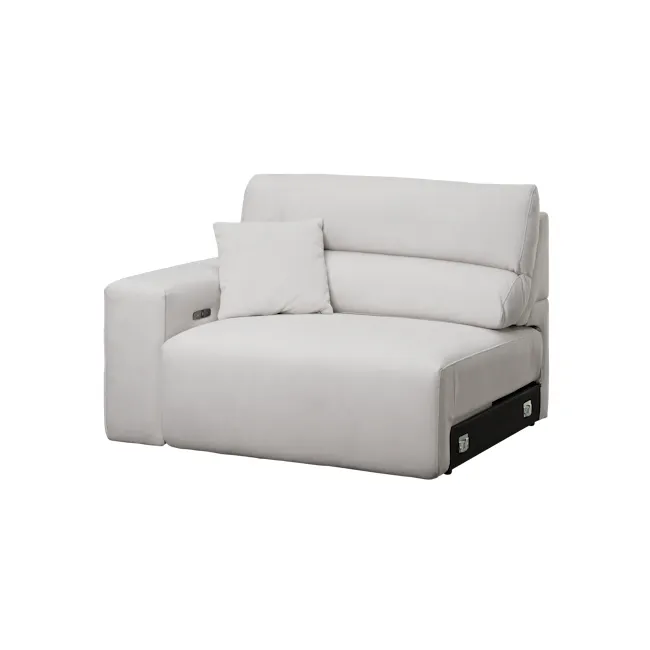 Forte Right Arm Power Sliding Extension Sofa Unit - Misty Grey (Scratch Resistant) - 9