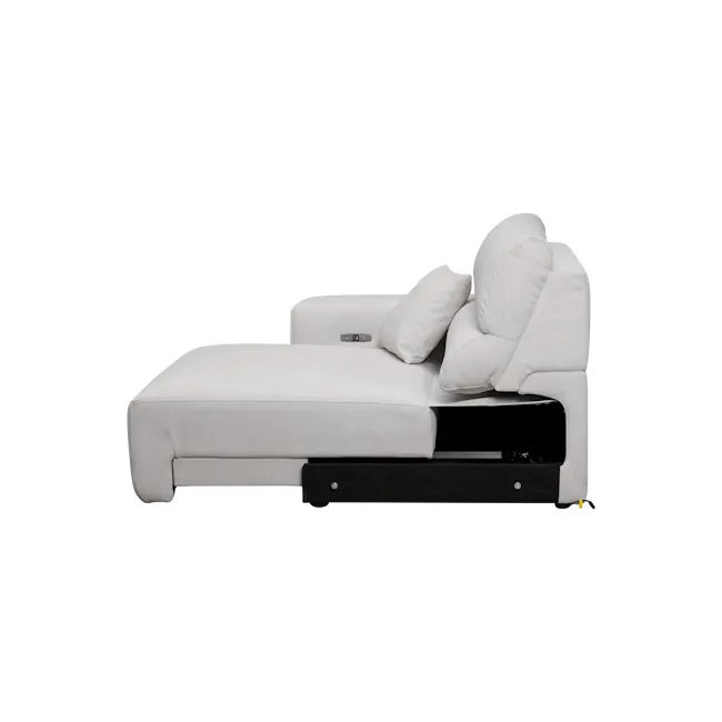 Forte Right Arm Power Sliding Extension Sofa Unit - Misty Grey (Scratch Resistant) - 20