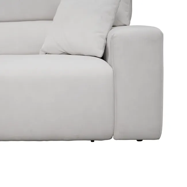 Forte Right Arm Power Sliding Extension Sofa Unit - Misty Grey (Scratch Resistant) - 4