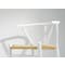 Gianna Dining Table 1.8m with 4 Caine Chairs in White, Natural Cord - 14