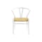 Gianna Dining Table 1.8m with 4 Caine Chairs in White, Natural Cord - 16