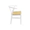 Gianna Dining Table 1.8m with 4 Caine Chairs in White, Natural Cord - 17