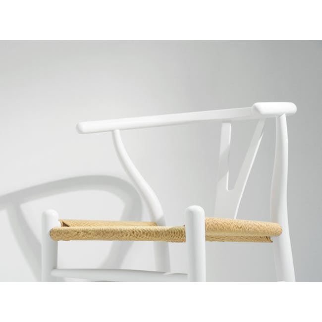 Caine Chair - White, Natural Cord - 4