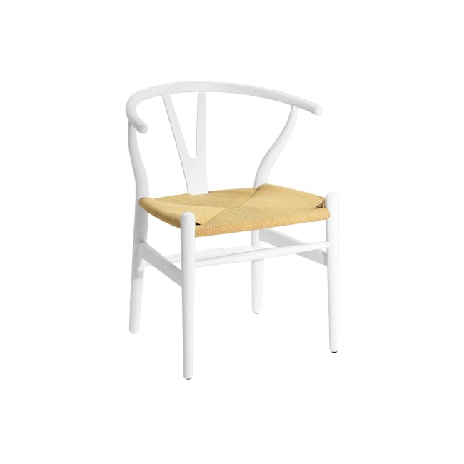 Caine Chair - White, Natural Cord - 0