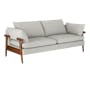 Astrid 3 Seater Sofa - Walnut, Ivory - 1