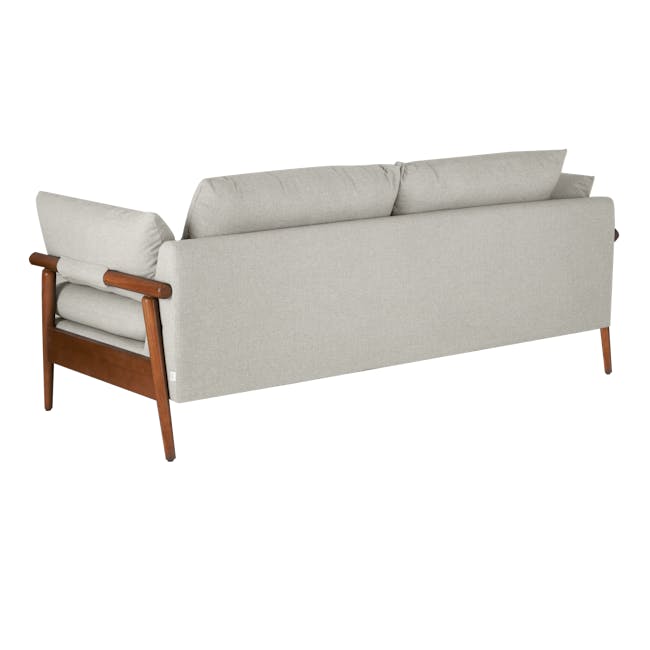 Astrid 3 Seater Sofa - Walnut, Ivory - 3