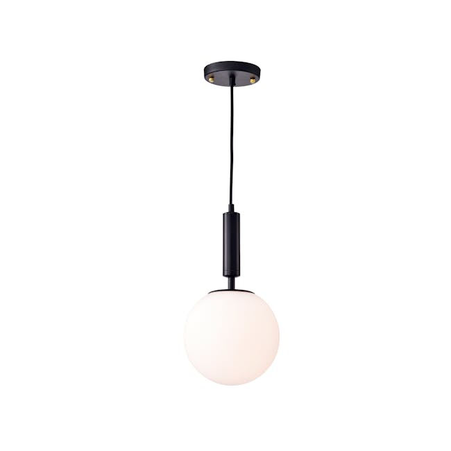 Hilda Pendant Lamp - Matte Black - 7 - Modern pendant light, minimalist design, black and white color scheme, spherical