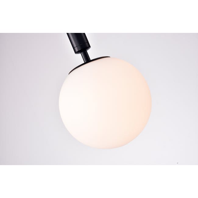 Hilda Pendant Lamp - Matte Black - 9 - Modern pendant light fixture, minimalist design, round shape, soft beige hue, sleek