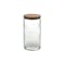 Weck Jar Cylinder with Acacia Wood Lid and Rubber Seal (3 Sizes) - 0