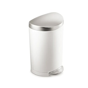 simplehuman Semi-Round Step Bin 10L - White