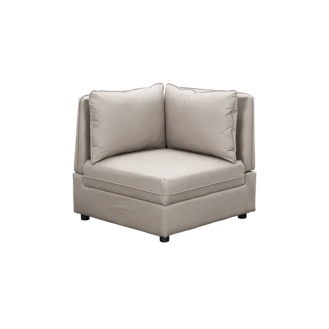 Cameron Right Storage Arm Unit - Grey (Pet Friendly) - 13 - Luxurious beige leather sofa, modern design, comfortable