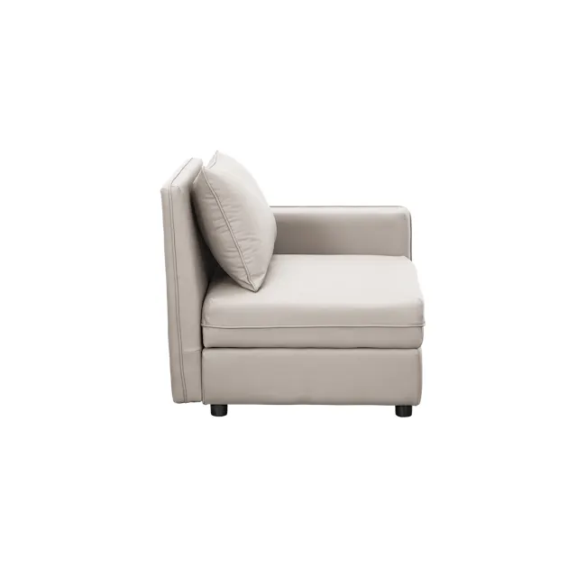 Cameron Right Storage Arm Unit - Grey (Pet Friendly) - 20 - Cream leather sofa, minimalist design, modern decor, elegant