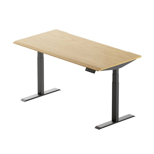 K3 PRO X Adjustable Table - Black frame, Oak MDF (2 Sizes) - 0