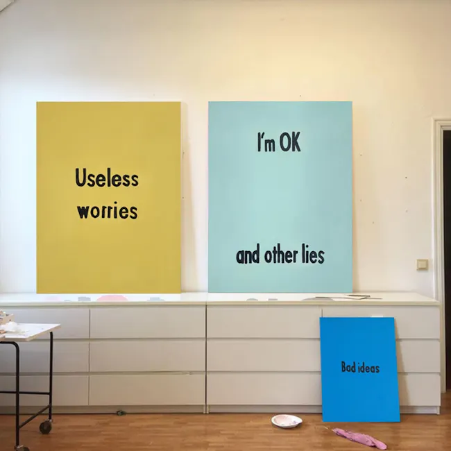 I'm OK and Other Lies Stretched Canvas 30 x 40 cm - 3