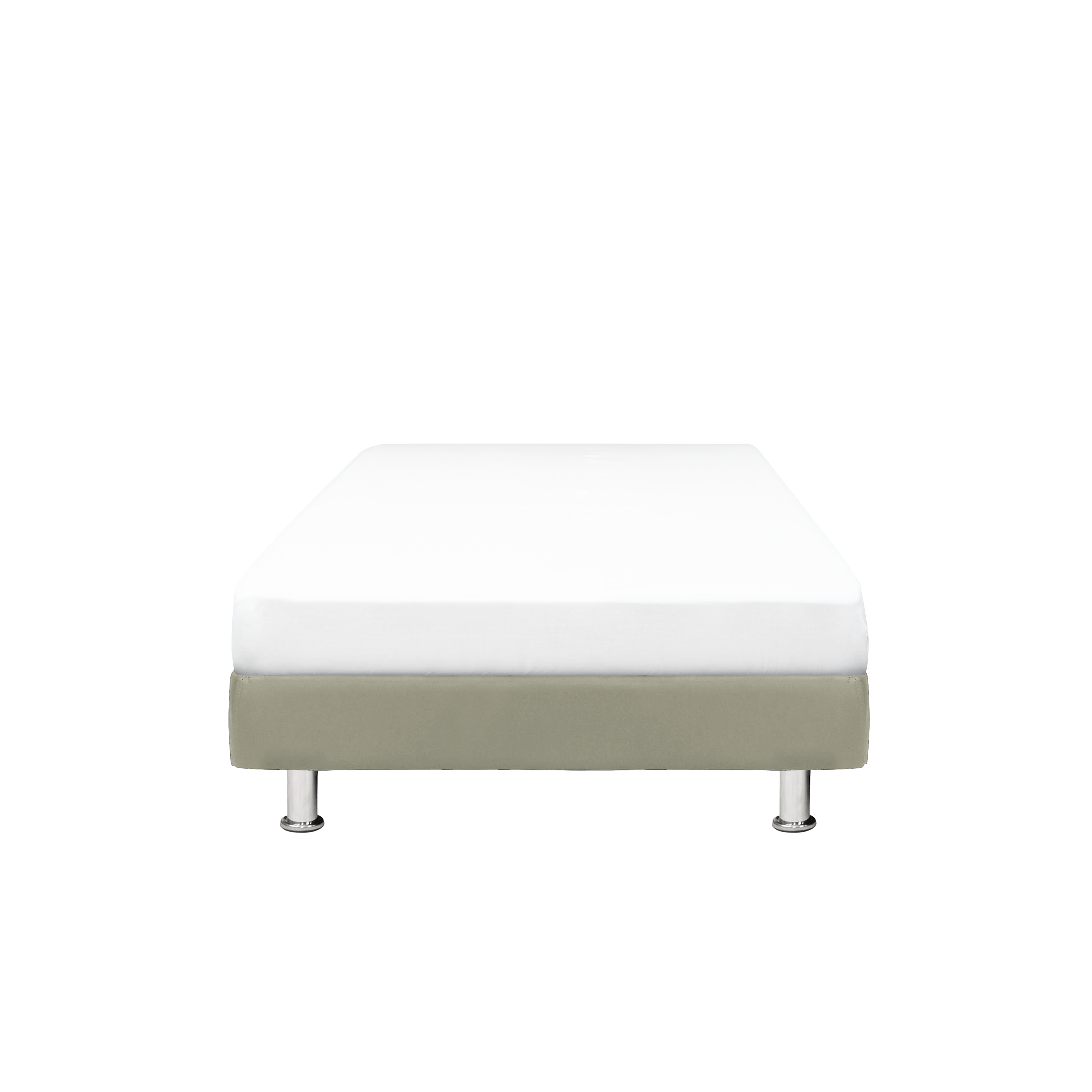ESSENTIALS Single Divan Bed - Taupe (Faux Leather)