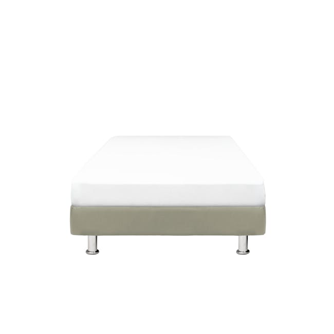 ESSENTIALS Single Divan Bed - Taupe (Faux Leather) - 0