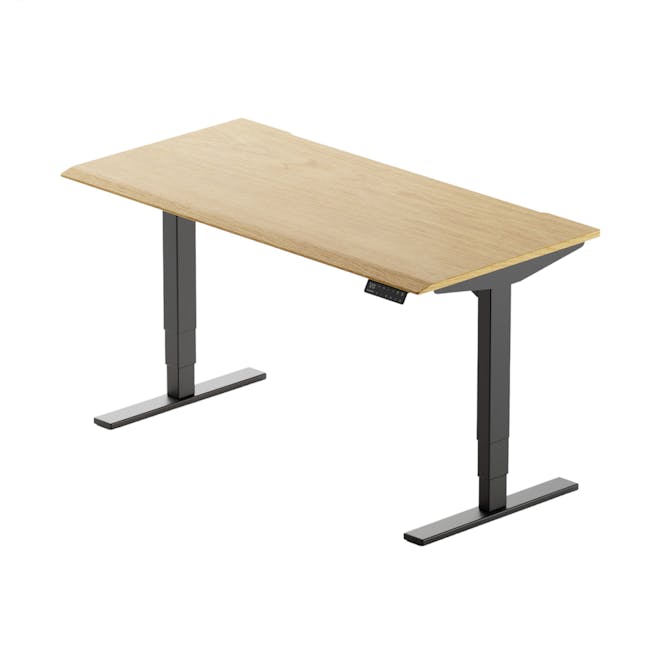 K3 Adjustable Table - Black frame, Oak MDF (2 Sizes) - 0
