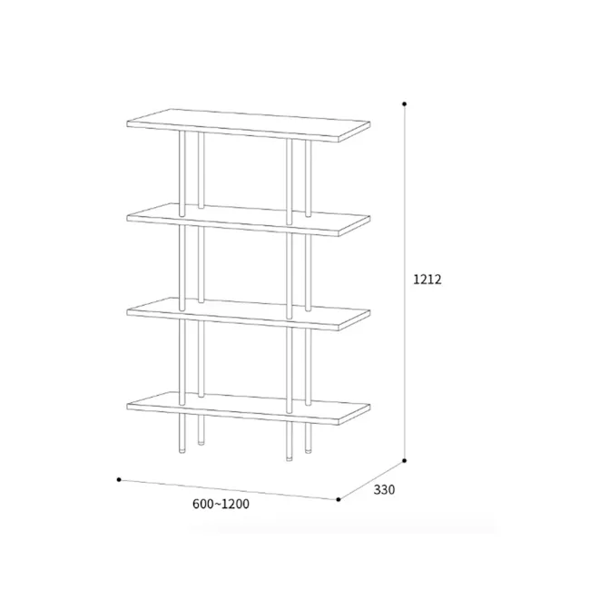 Bauhaus 4-Tier Display Shelf - Ivory - 8