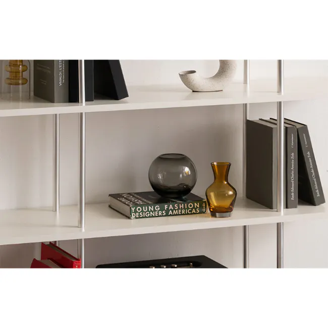 Bauhaus 4-Tier Wide Display Shelf - Ivory - 5