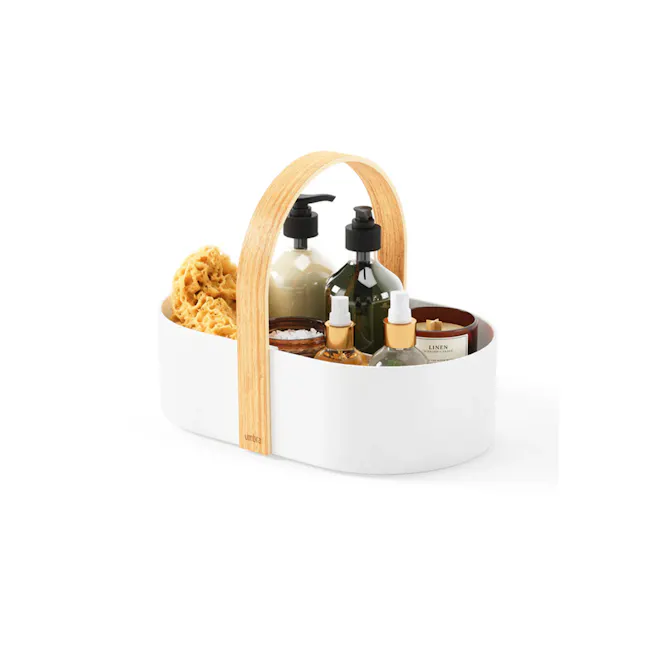 Bellwood Caddy Storage Basket - White, Natural - 1