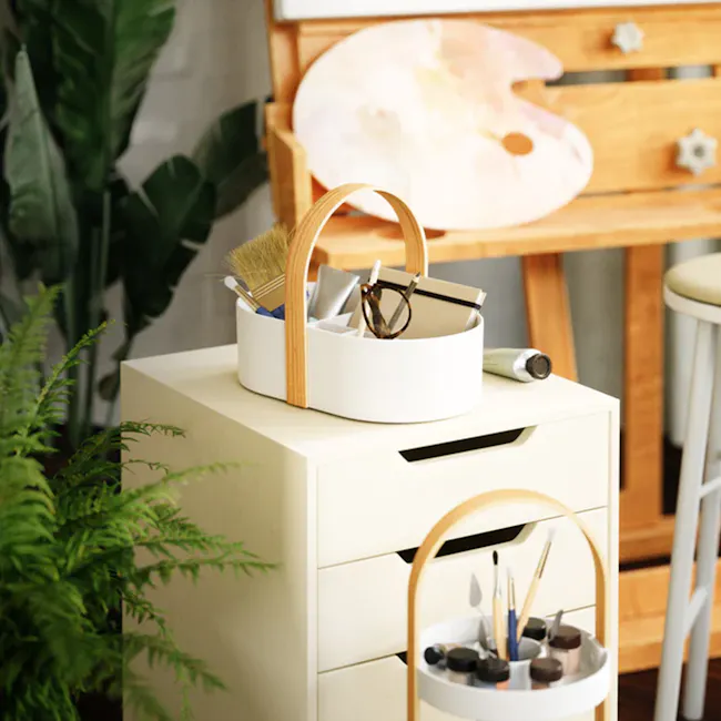 Bellwood Caddy Storage Basket - White, Natural - 9