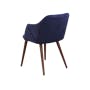 Lydia Dining Armchair - Walnut, Royal Blue (Velvet) - 4