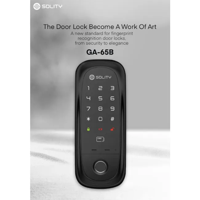 Solity Smart Rim Lock GA-65B - Champagne Gold - 4 - SOLITY's innovative door lock design, Handcrafted security system