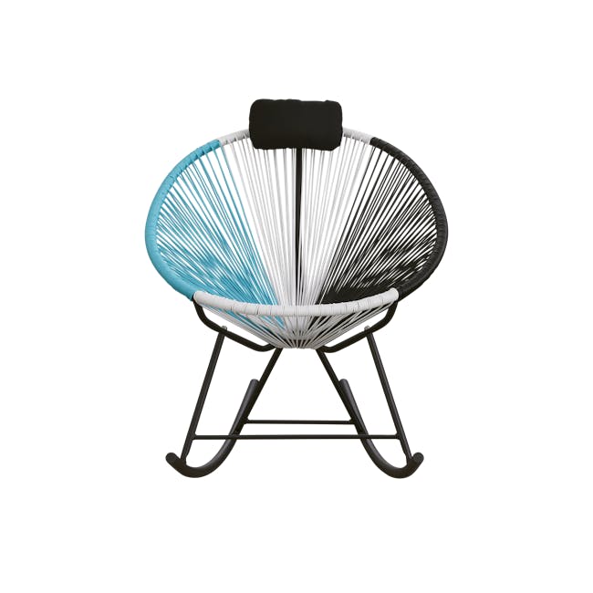 Acapulco Rocking Chair - Robin Blue, White, Black Mix - 0