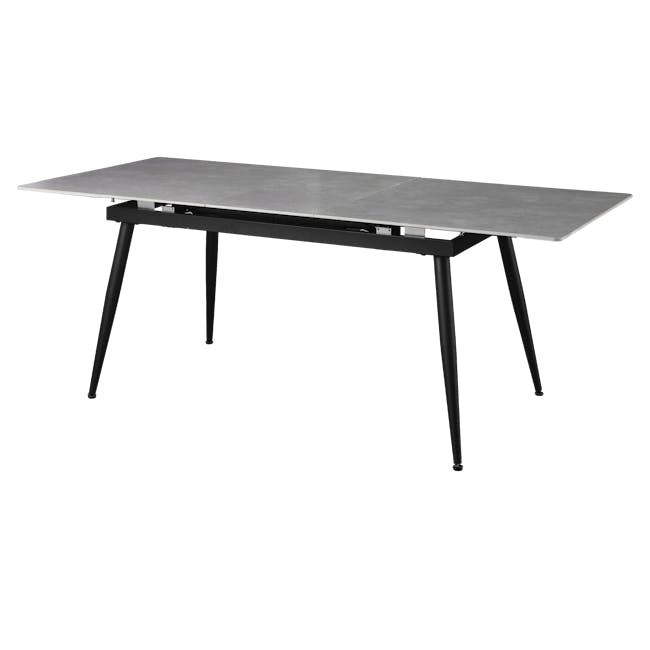 Syla Extendable Dining Table 1.6m-2m - Concrete Grey (Sintered Stone) - 0