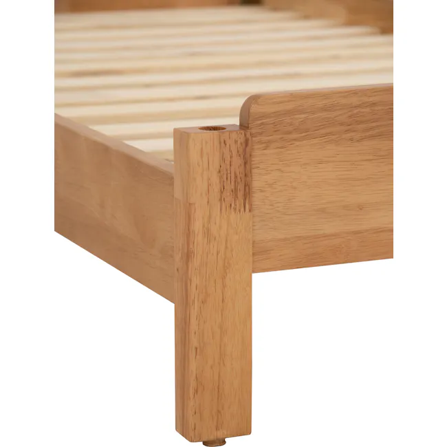 Hans Stackable Single Bed - Natural - 13 - Wooden frame, natural wood grain, smooth finish, sturdy construction, minimalist