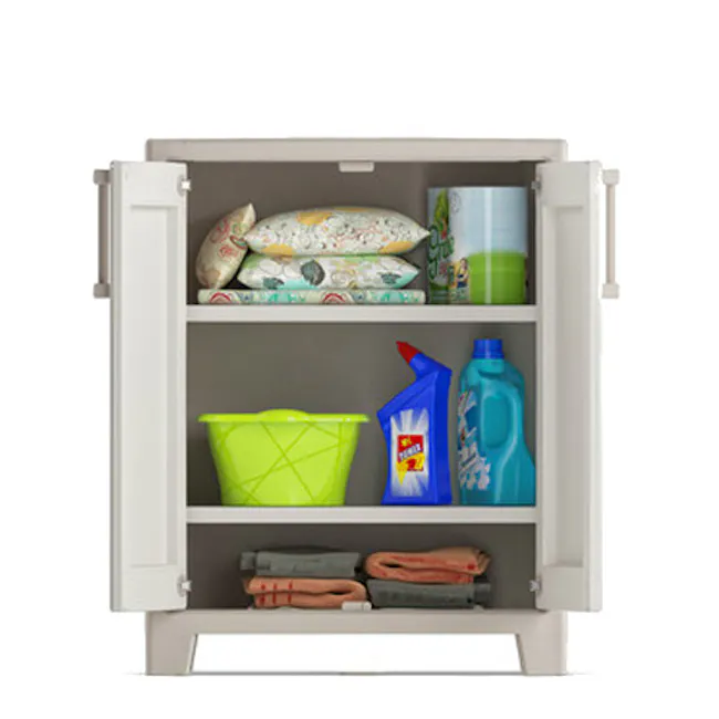 Gulliver Low Outdoor Cabinet - 4 - Storage cabinet, open shelf, household items, laundry detergent, cleaning supplies