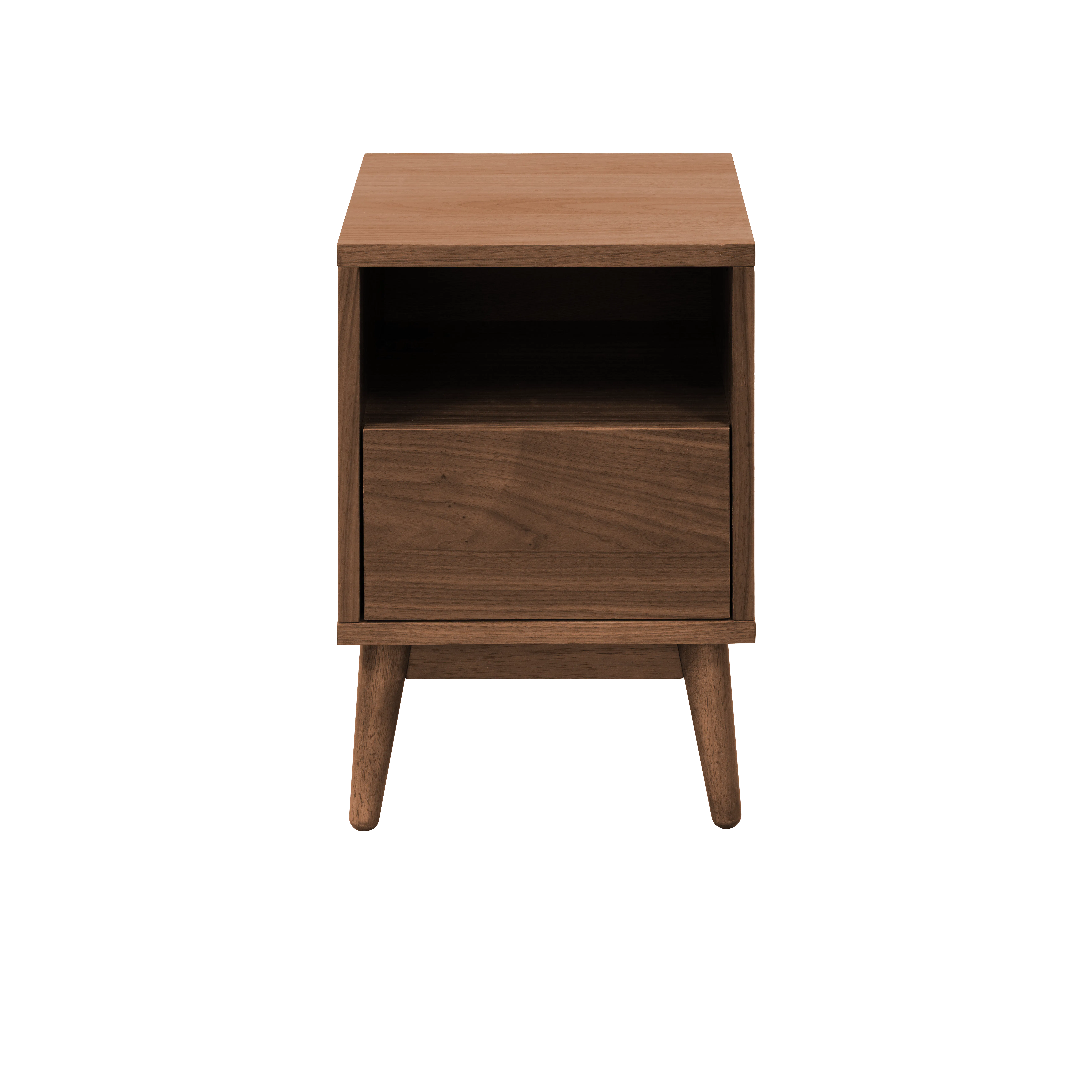 Kyoto Bottom Drawer Bedside Table Walnut Bedside Table By