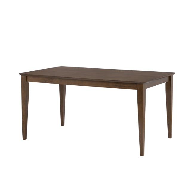Adriel Dining Table 1.5m - Cocoa - 1 - Dark wood dining table, minimalist design, rectangular top, sturdy legs, simple