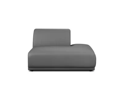 Milan Right Extended Unit - Smokey Grey (Faux Leather)