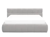 Aubrielle Storage King Bed - Light Grey Boucle