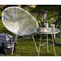 Acapulco 3-Piece Outdoor Side Table Set - White - 1