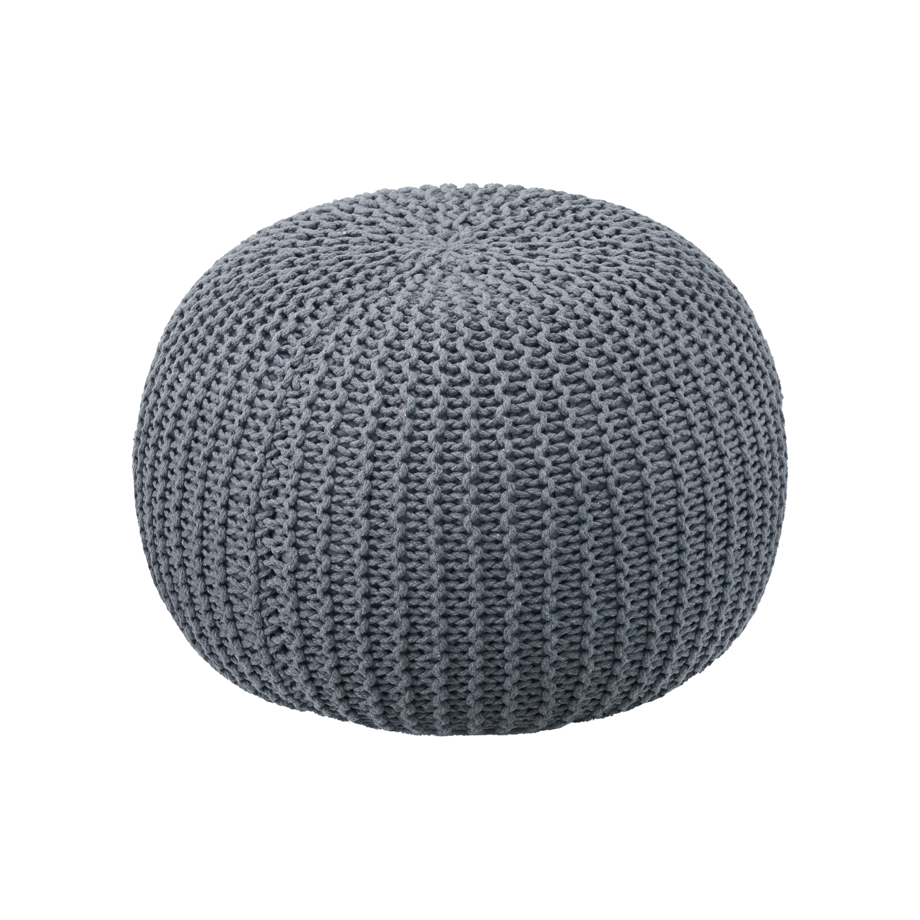Moana Knitted Pouf - Dark Grey